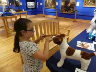 Luciana Working Like a Dog at the Genesee Country Village Museum