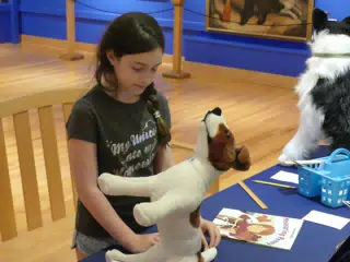 Liesl Working Like a Dog at the Genesee Country Village Museum