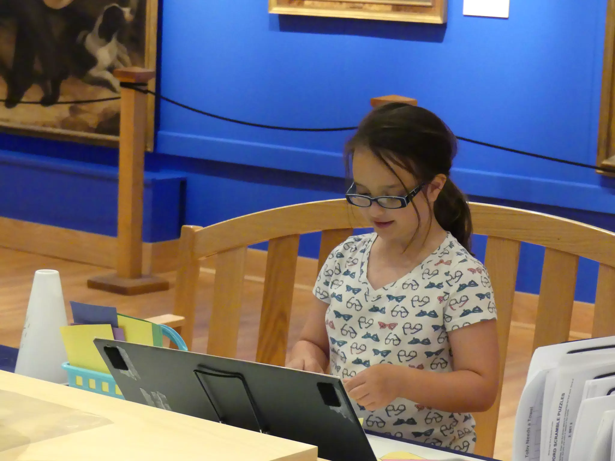 Luciana Working Like a Dog at the Genesee Country Village Museum