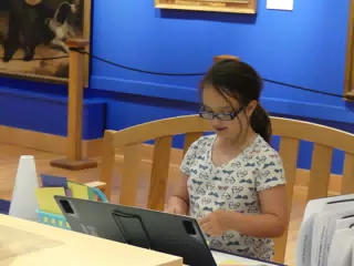 Luciana Working Like a Dog at the Genesee Country Village Museum