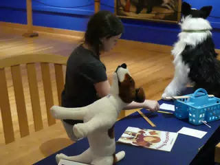 Liesl Working Like a Dog at the Genesee Country Village Museum
