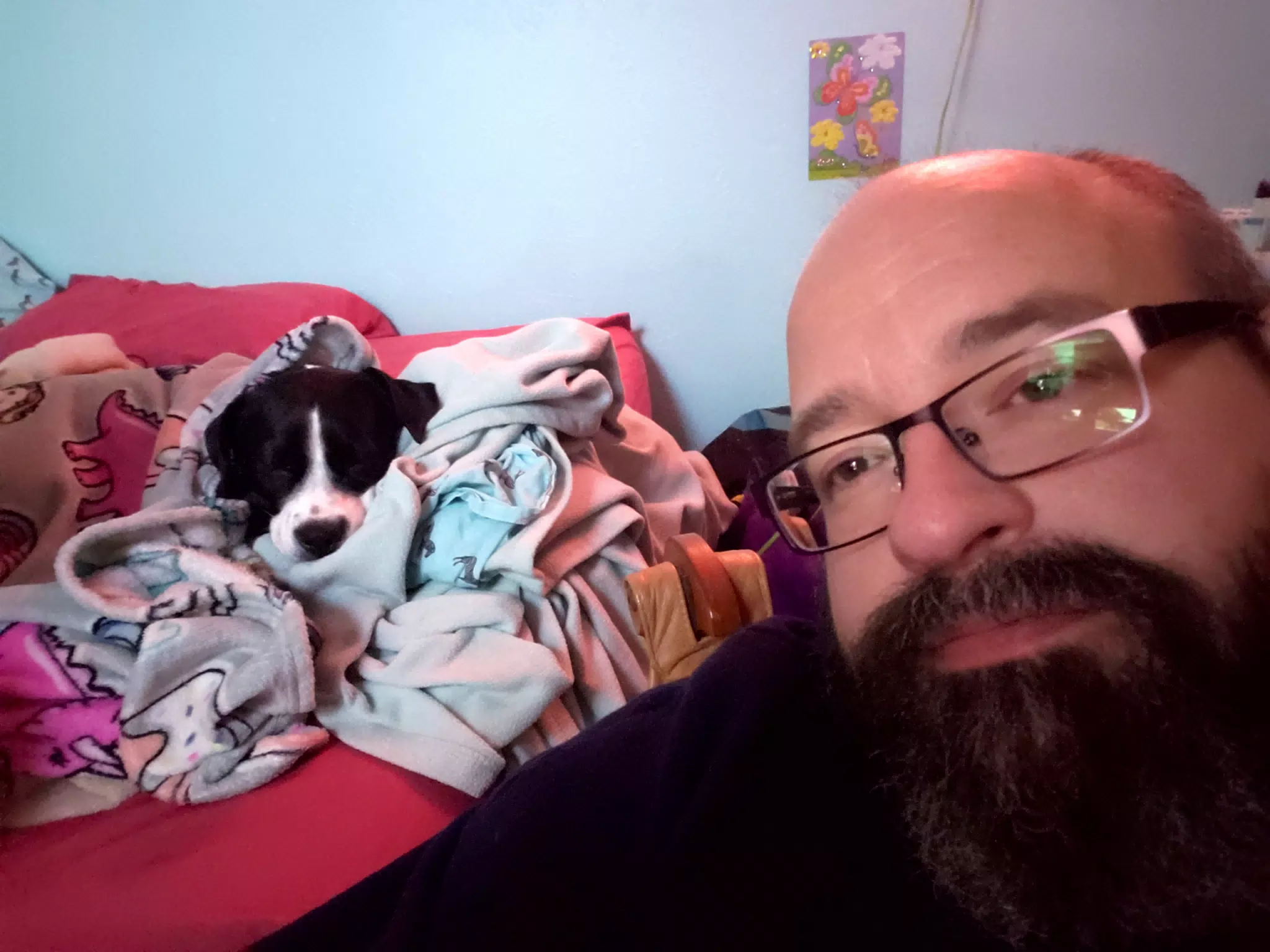 Mia in the Girls' Bed