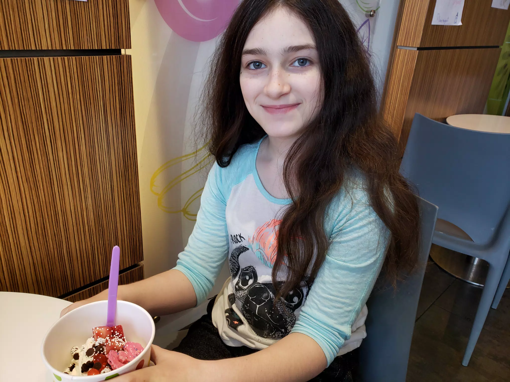 Liesl with Frozen Yoghurt