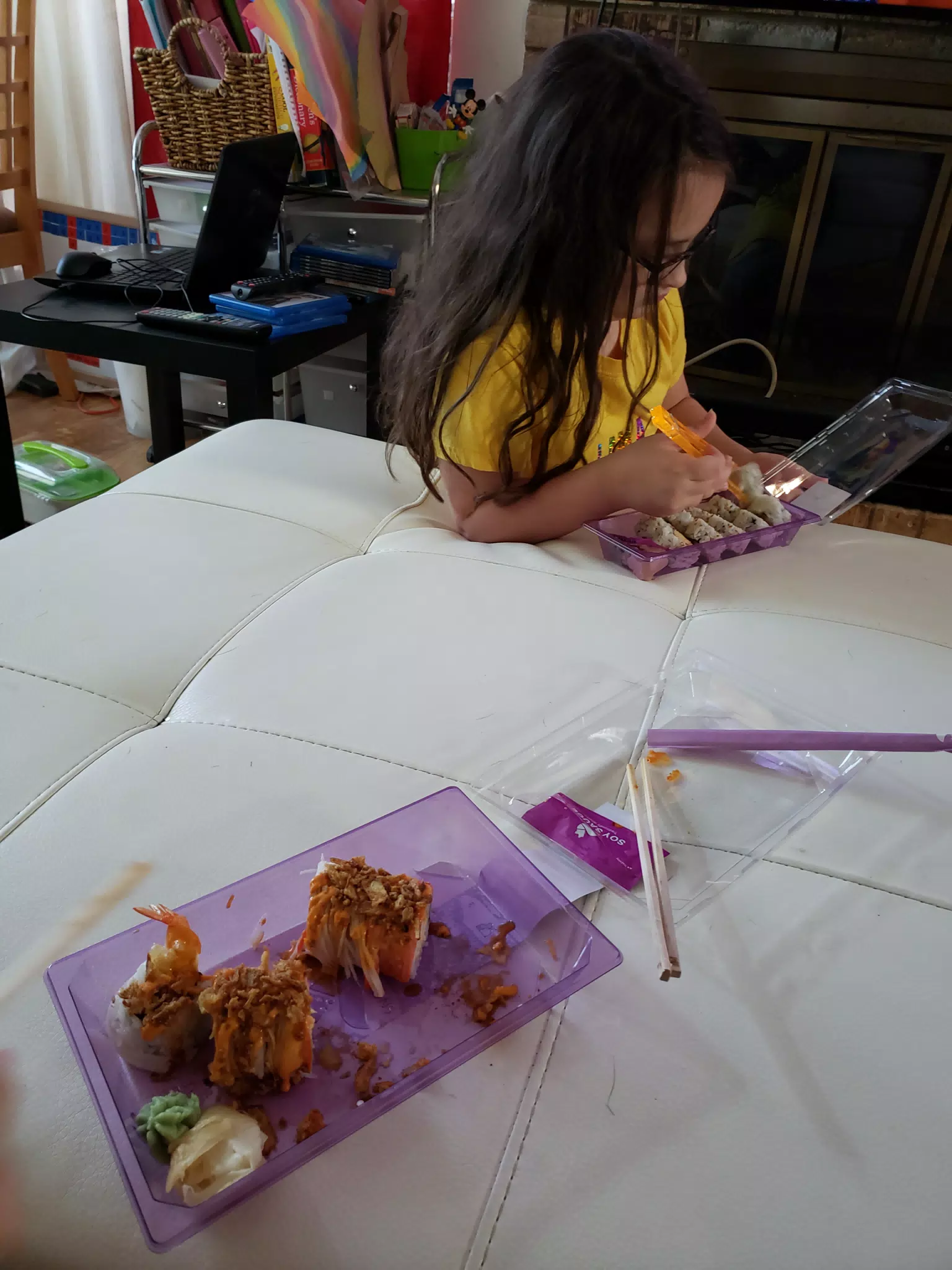 Luciana Eating Sushi
