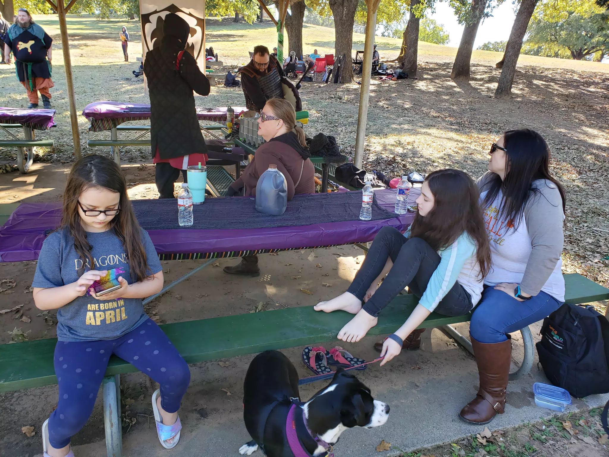 The Girls at Park in Denton for LARPing