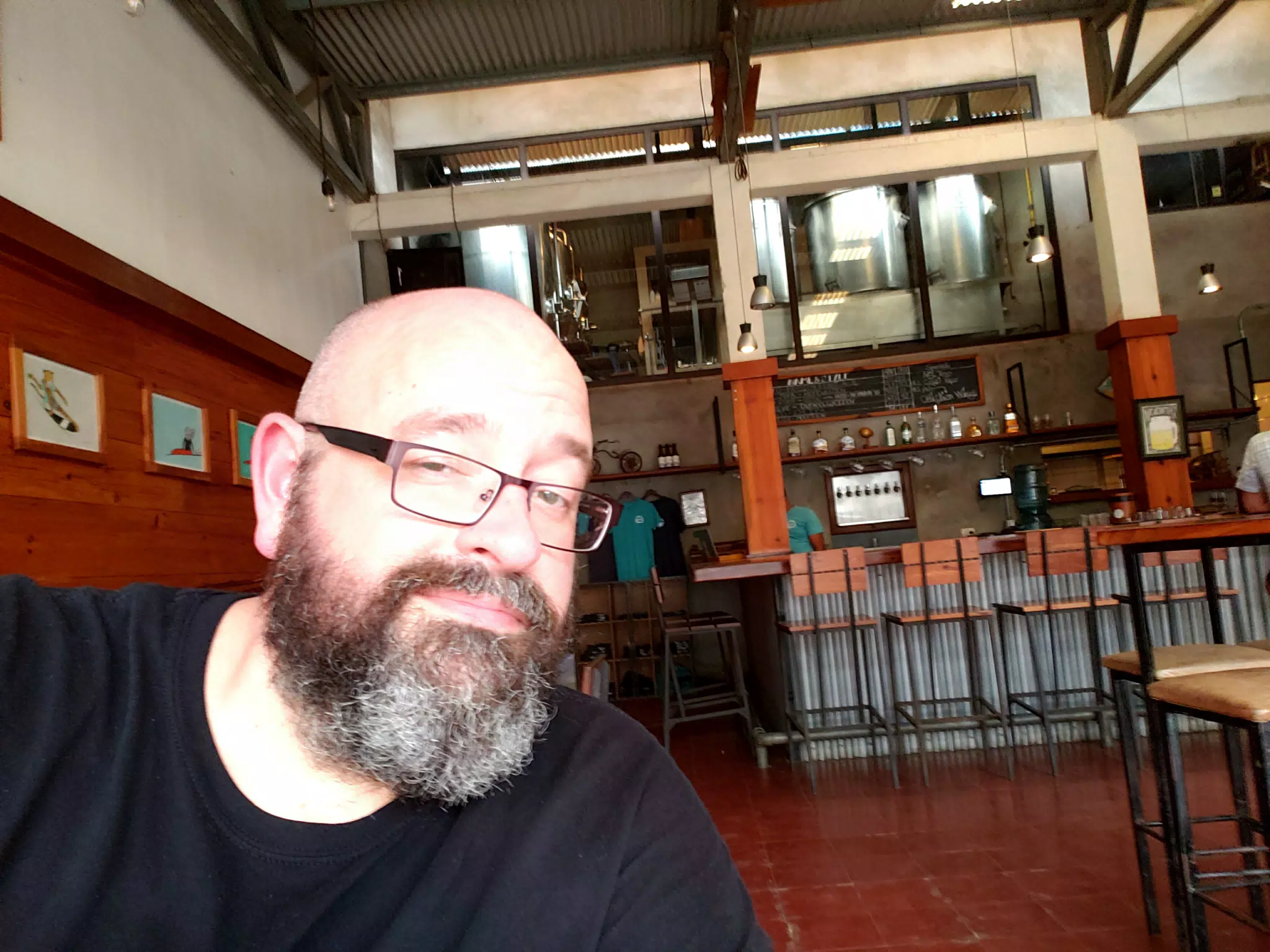 Scott at the Nicaragua Craft Beer Company
