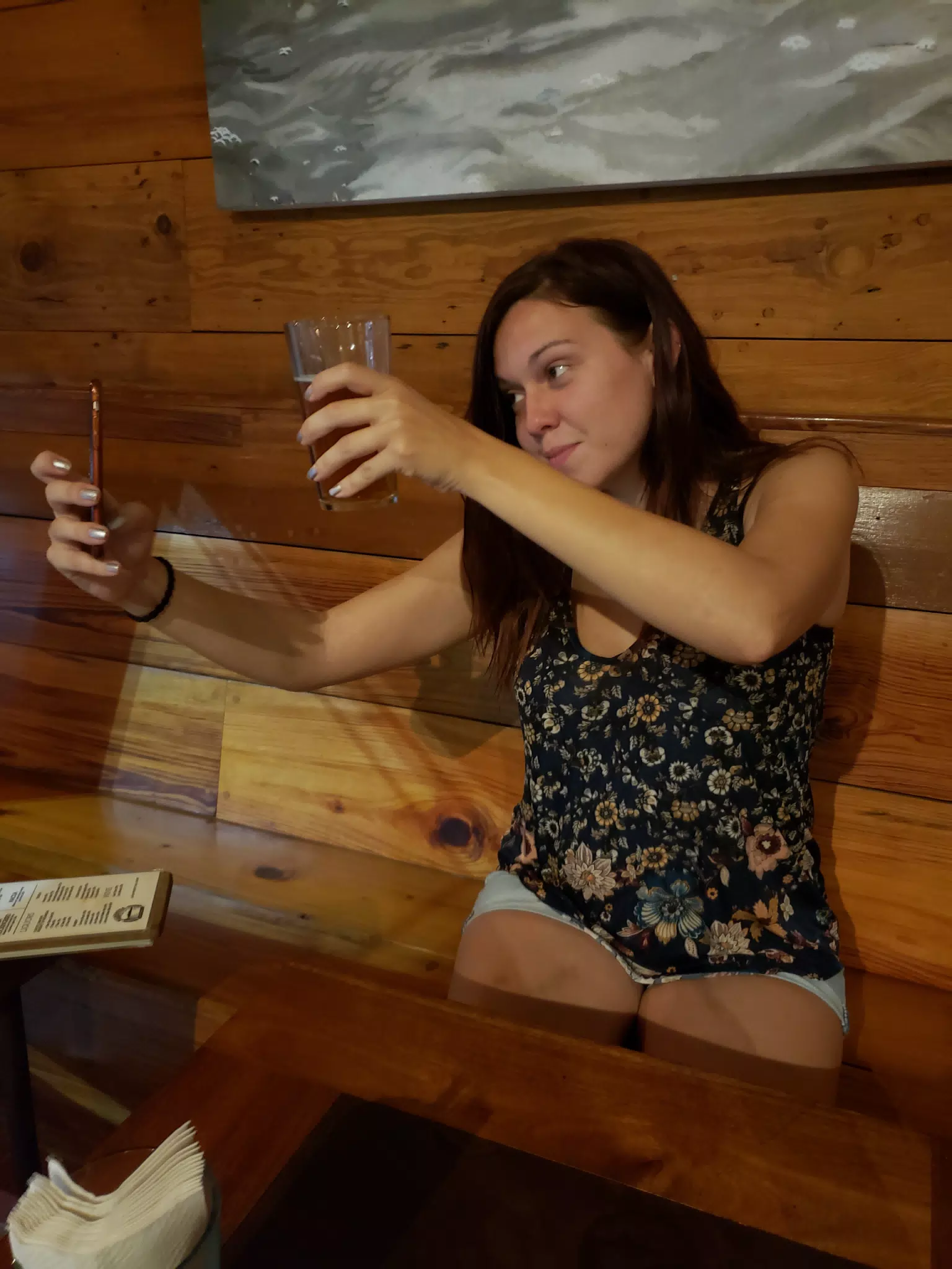 Rachel Taking a Selfie at the Nicaragua Craft Beer Company