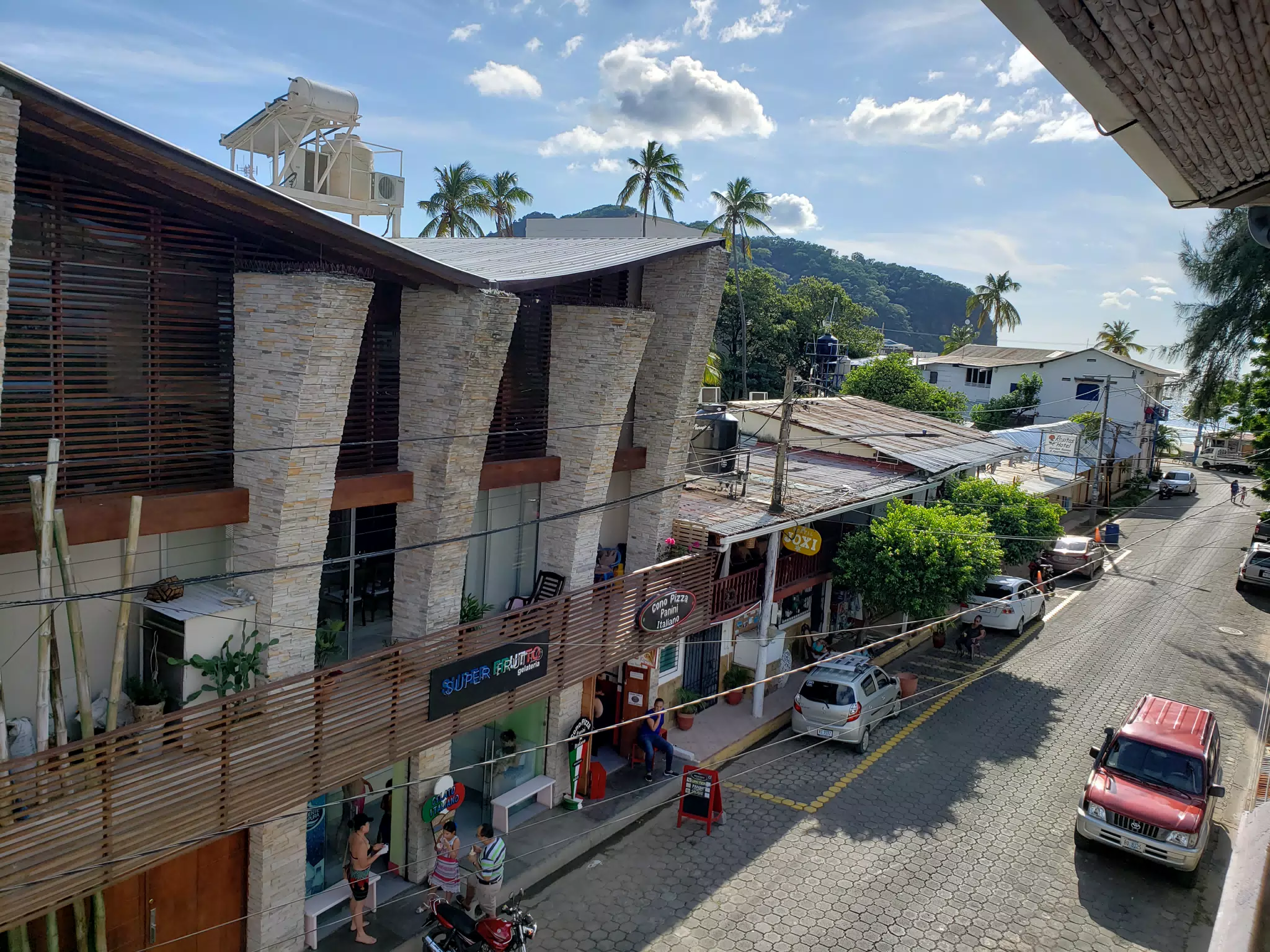 Super Frutto and the Pacific Ocean from EL Barrio Cafe Hotel