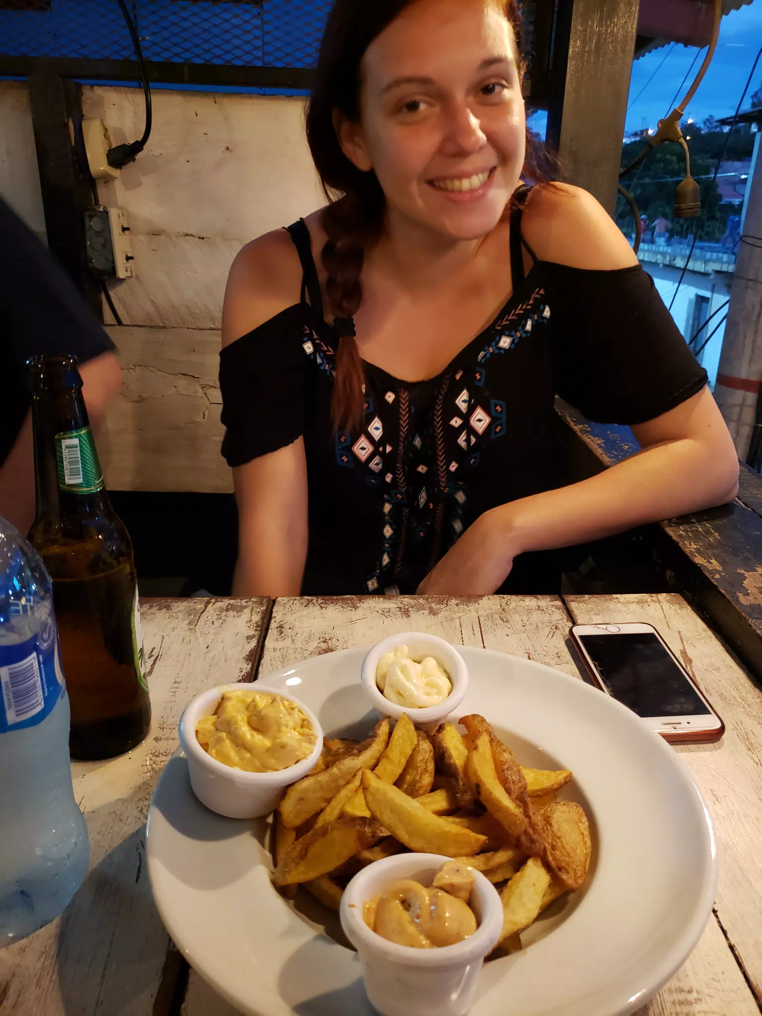 Rachel with French Fries at Dale Pues