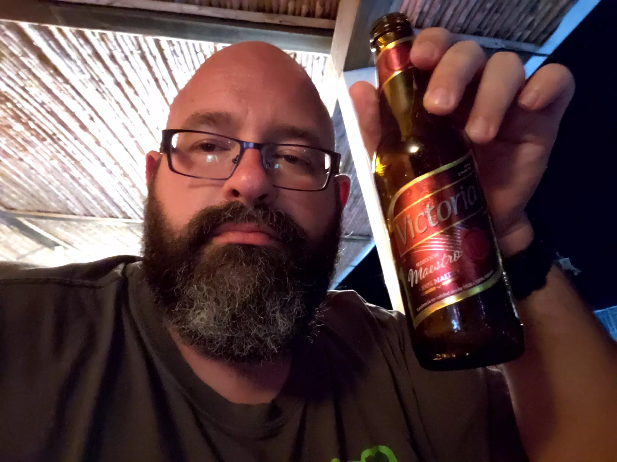 Scott with a Victoria Maestro Cerveza