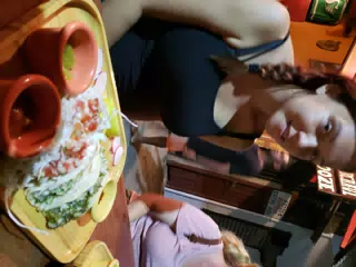 Rachel with Tacos at Nacho Libre