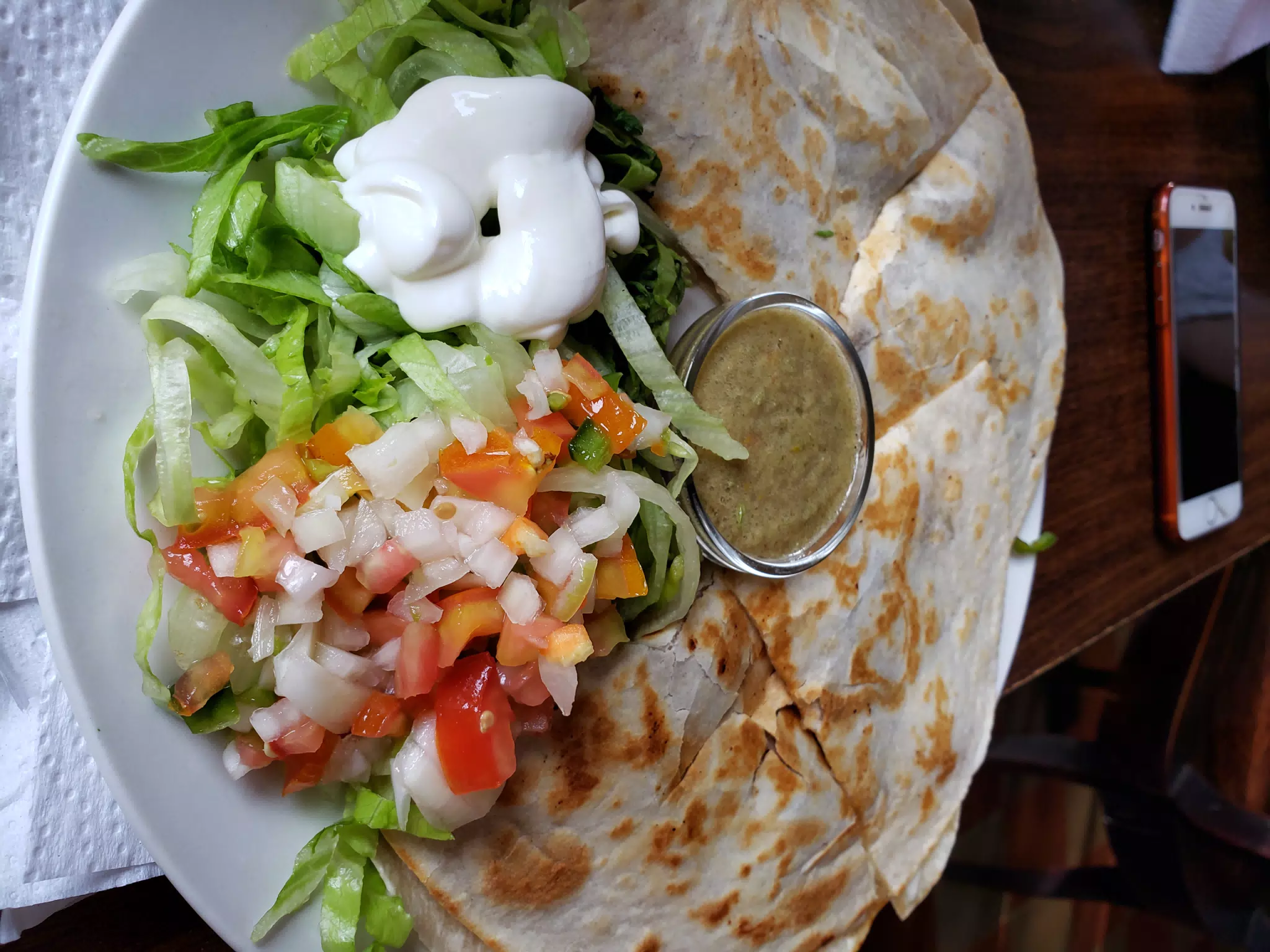 Quesadilla at Roadhouse Granada