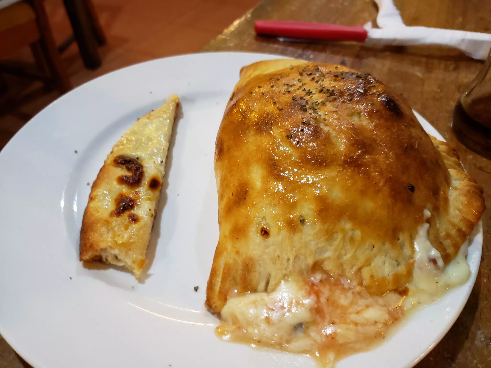 Calzone at Pizza Vale