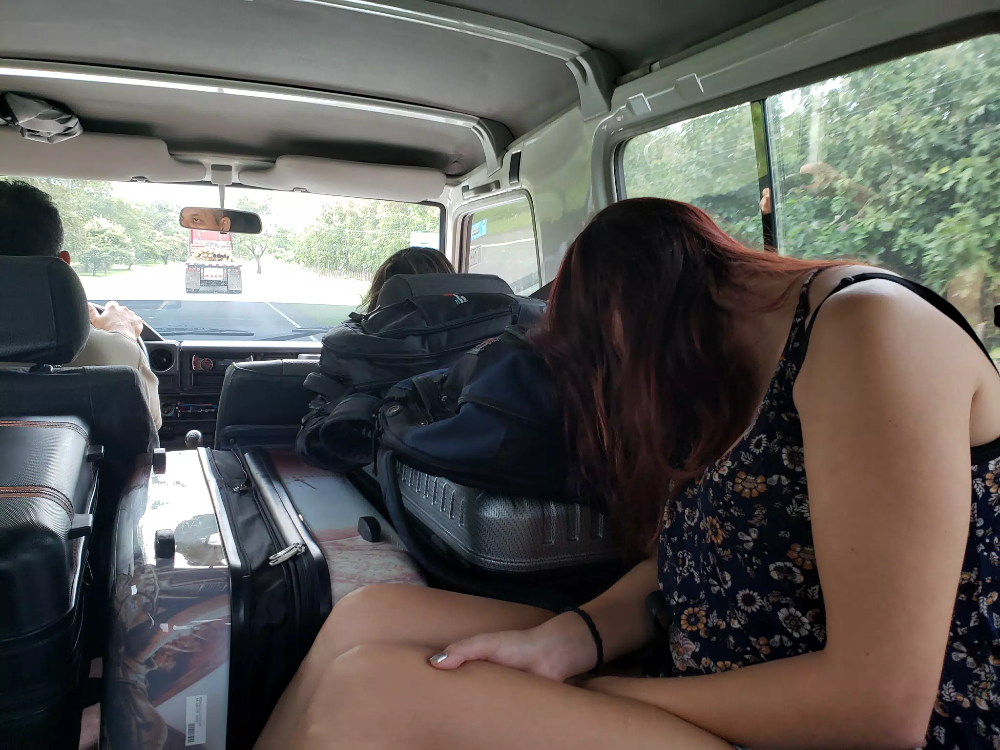 Rachel Passed Out in Taxi