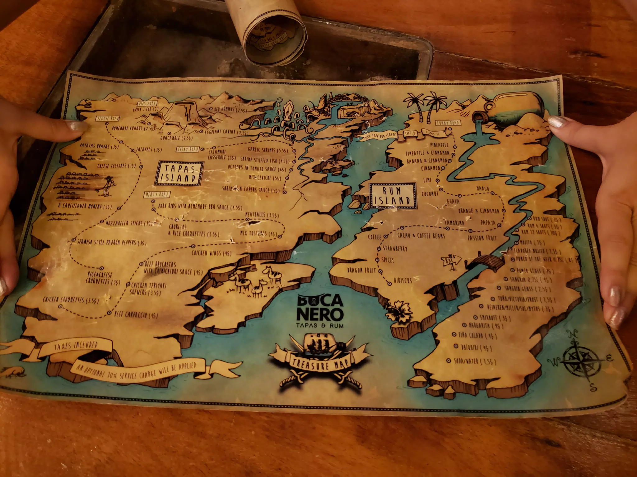 Boca Nero Food and Drink Map