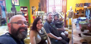 The Gang at the Choco Museo in Granada