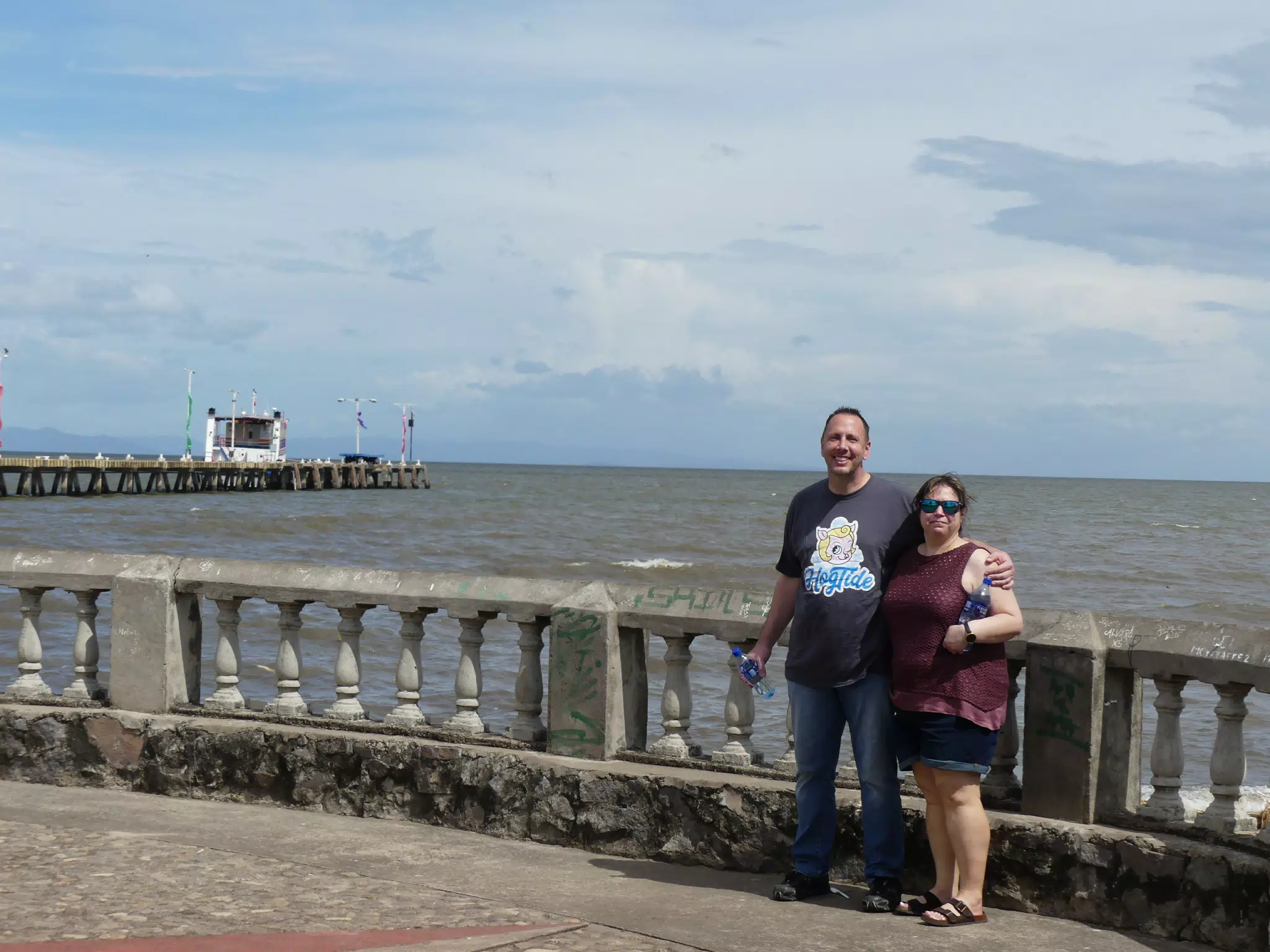 Allen and Teeny at Lago Nicaragua in Granada