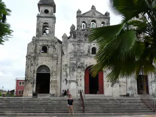 Rachel at Church of Guadalupe at Granada