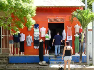 Allen and Rachel Entering Shop