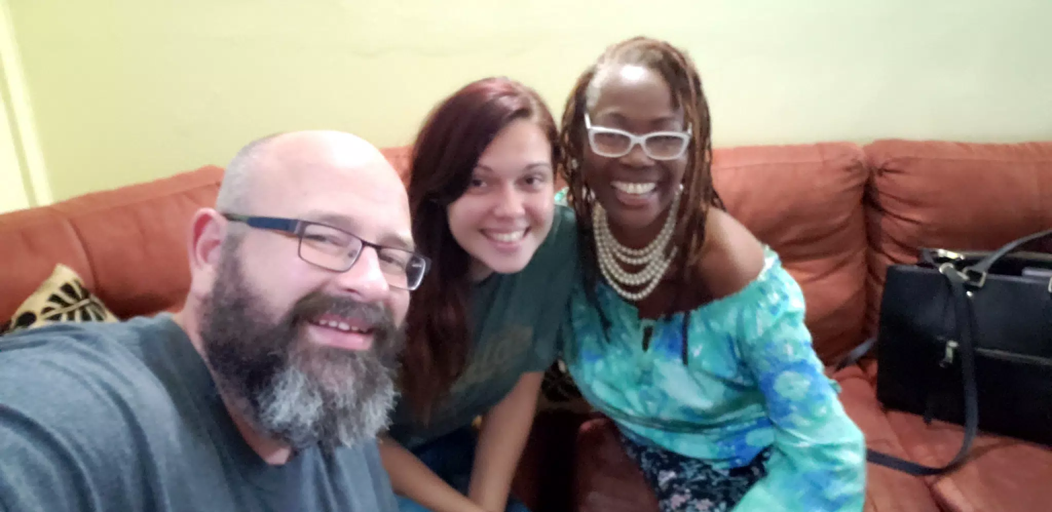 Scott, Rachel, and Beverly at Managua Airport