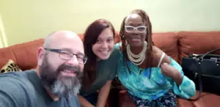 Scott, Rachel, and Beverly at Managua Airport