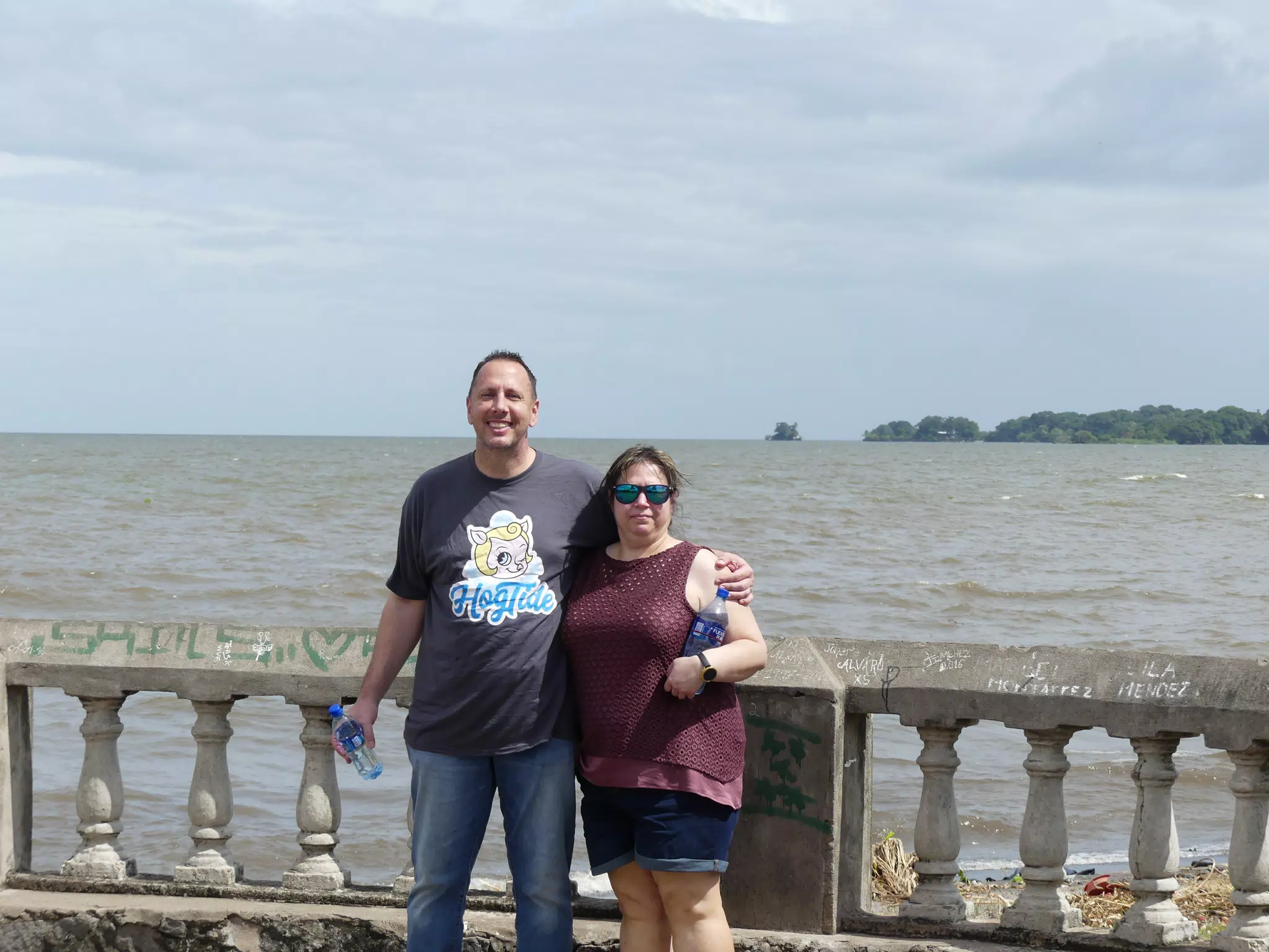 Allen and Teeny at Lago Nicaragua in Granada