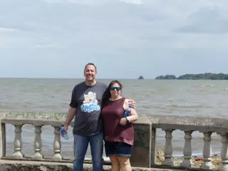 Allen and Teeny at Lago Nicaragua in Granada