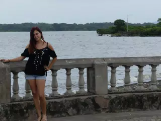 Rachel on Lago Nicaragua in Granada