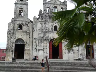 Rachel at Church of Guadalupe in Granada