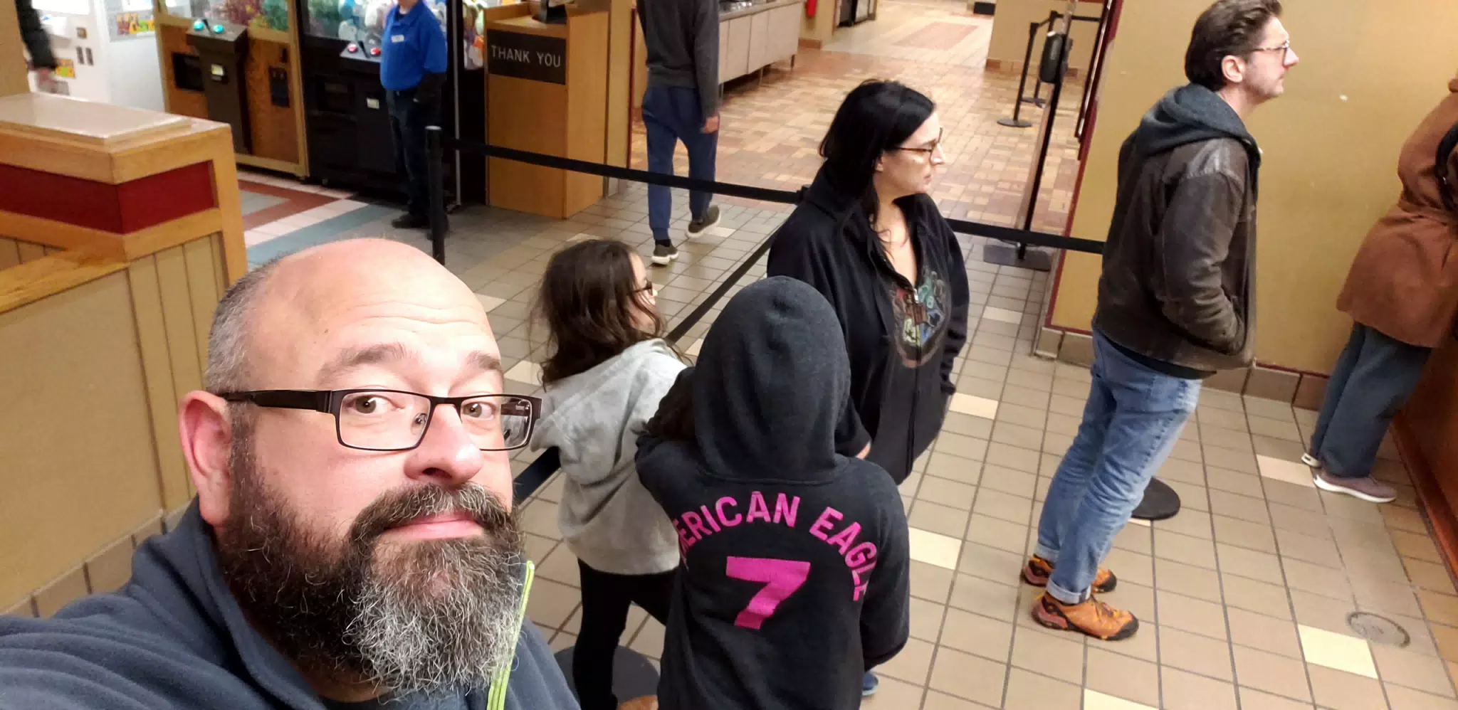 At Tim Horton's on the Thruway with the Family