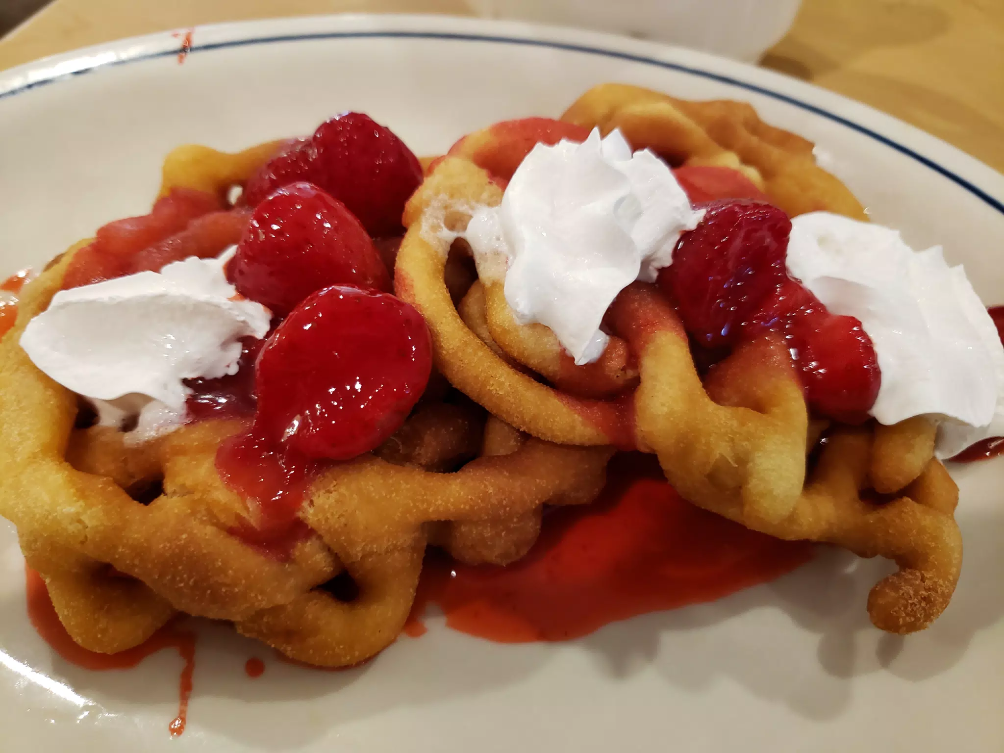 Funnel Cake with Strawberries