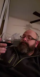 Scott with Wine, Selfie