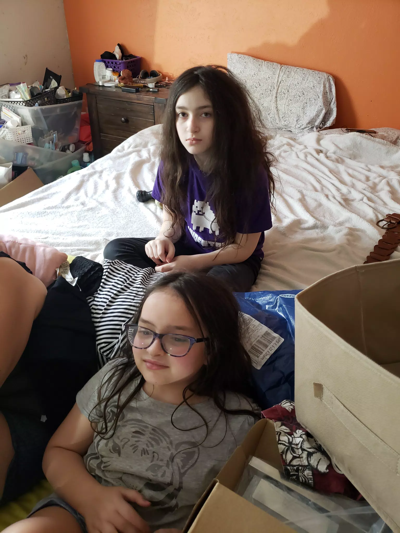 Liesl and Luciana Watching the SpaceX Launch
