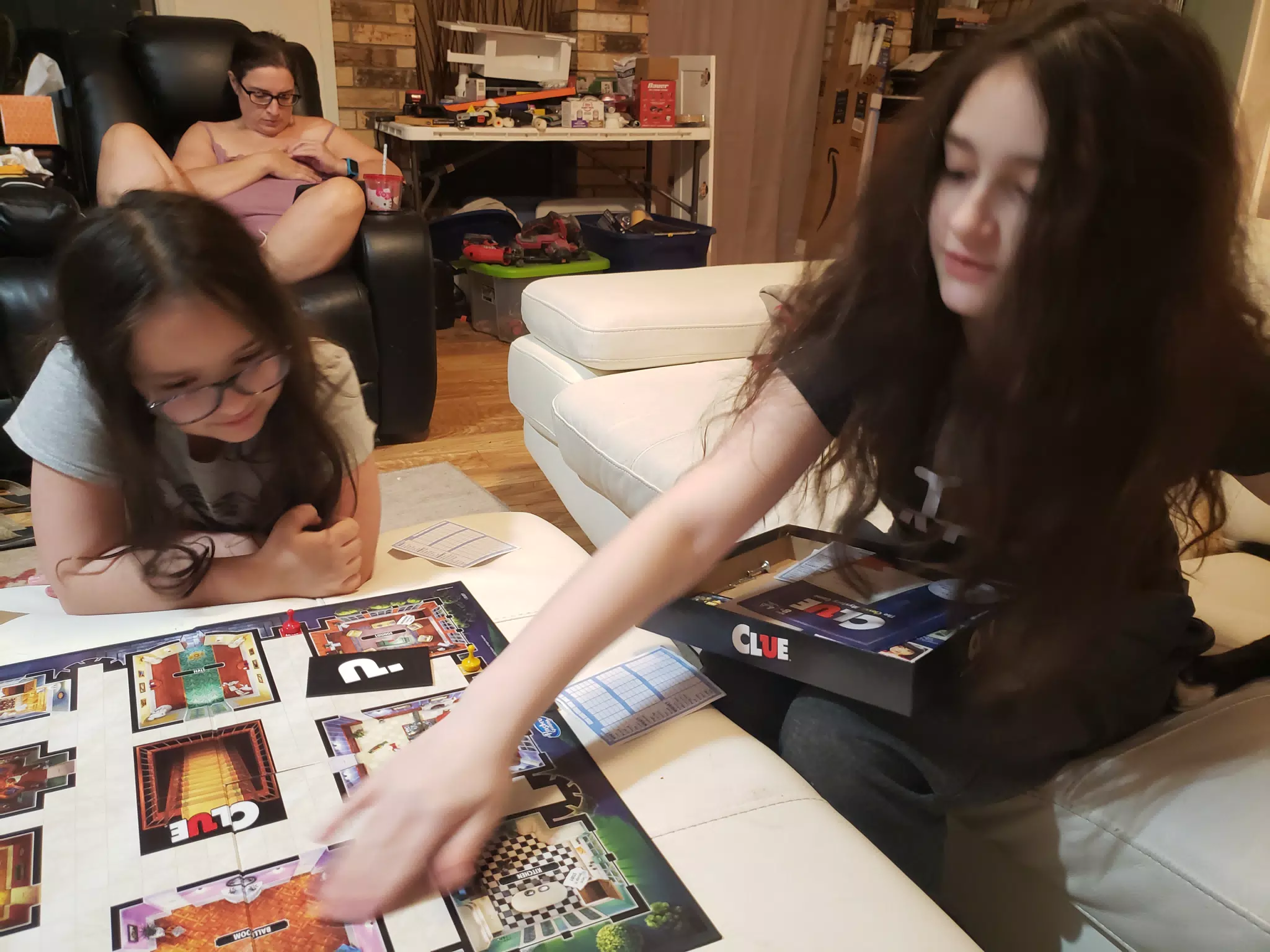 Luciana and Liesl Playing Clue