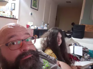 Scott and Liesl on the Couch Watching TV