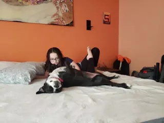 Luciana and Mia on the Bed