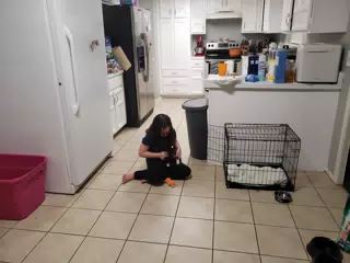 Luciana Playing with Clive