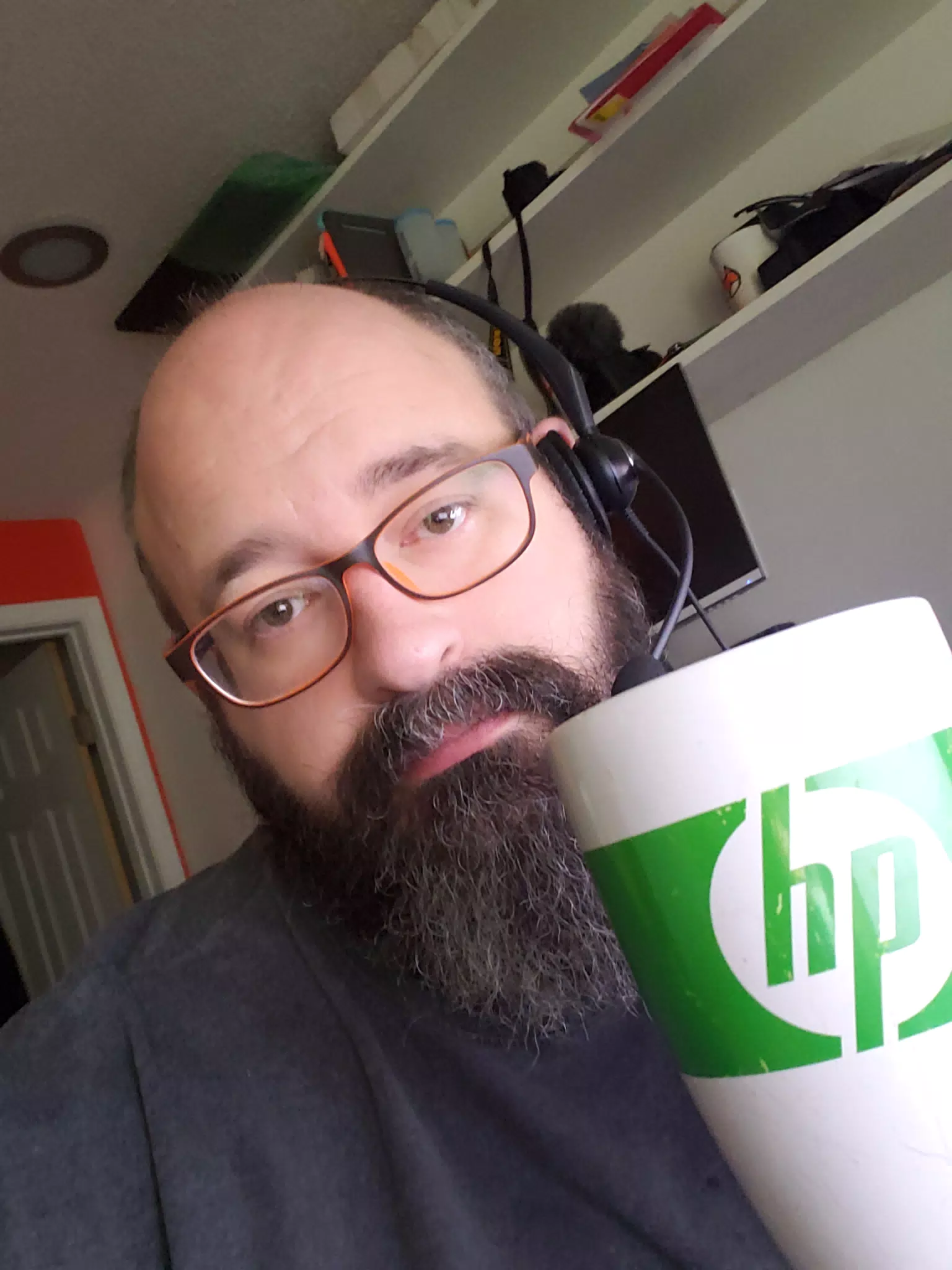 On the Phone with Coffee