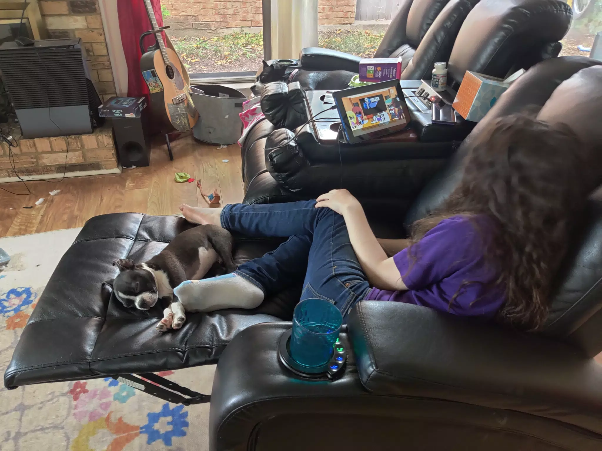 Liesl in Chair with Clive