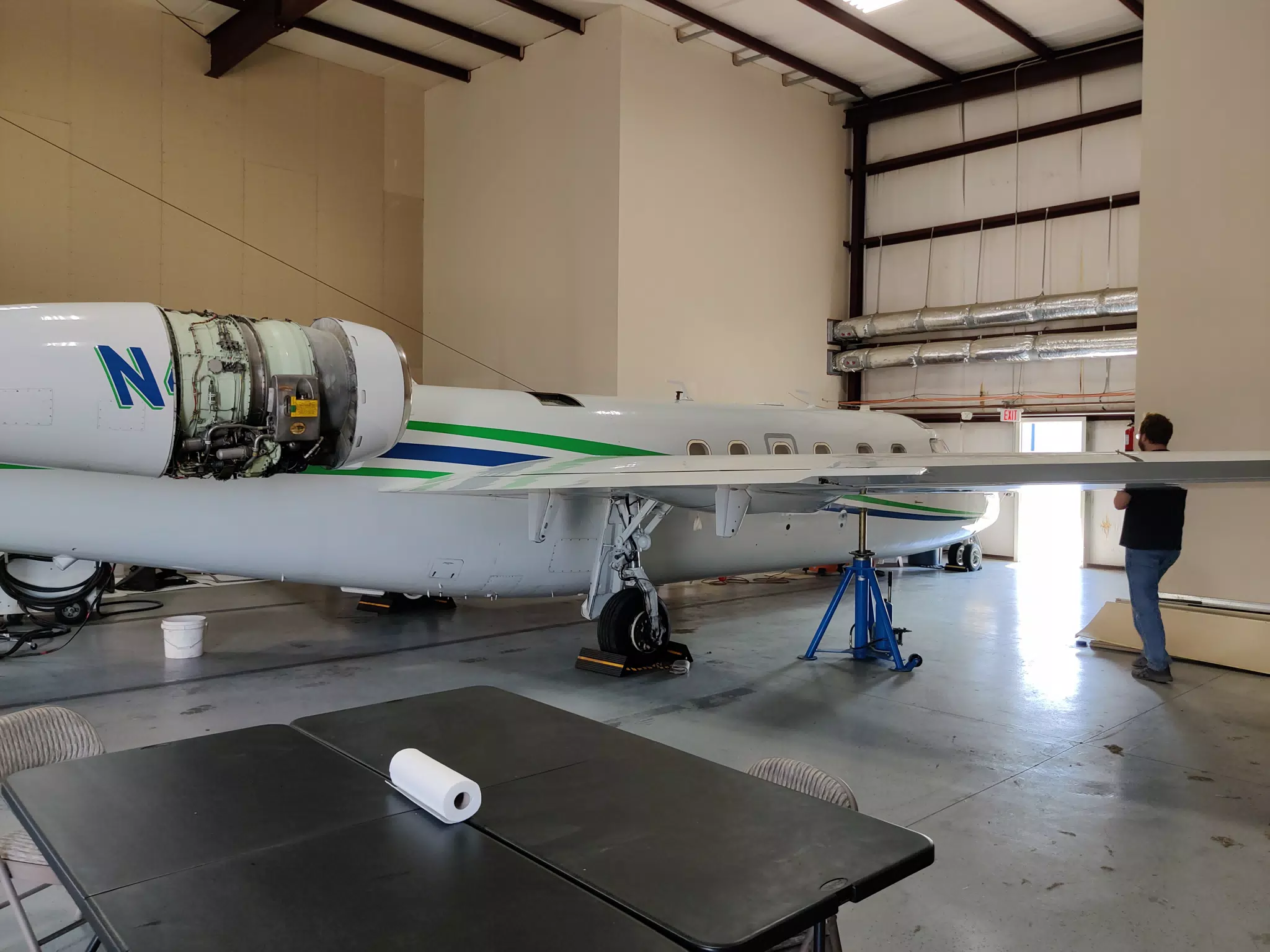 Private Jet Being Repaired