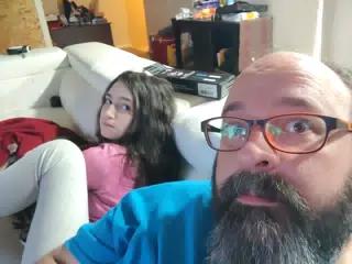 Liesl and Scott Watching TV