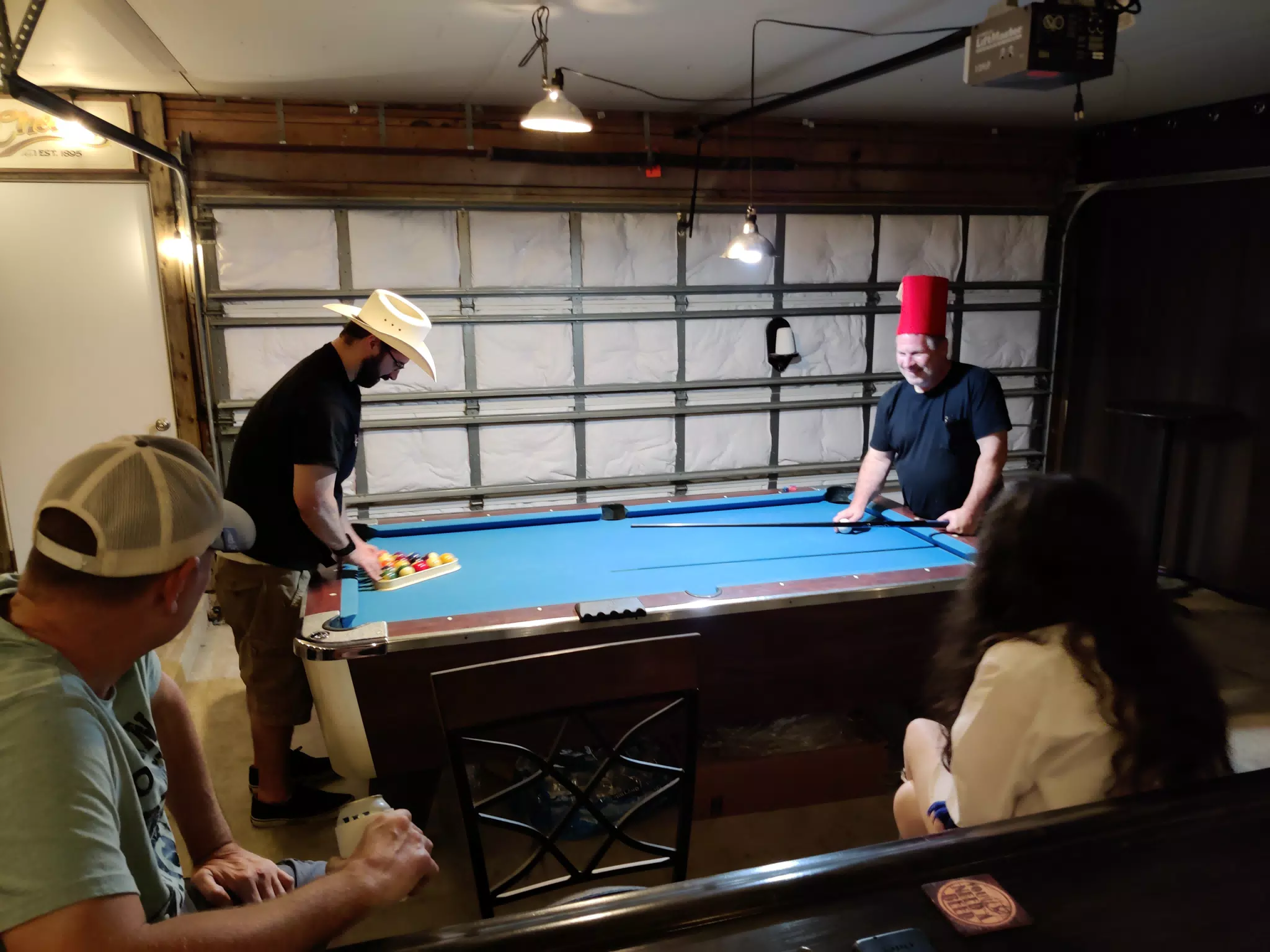 Joe & Paul Shooting Pool at Bennie's Bar