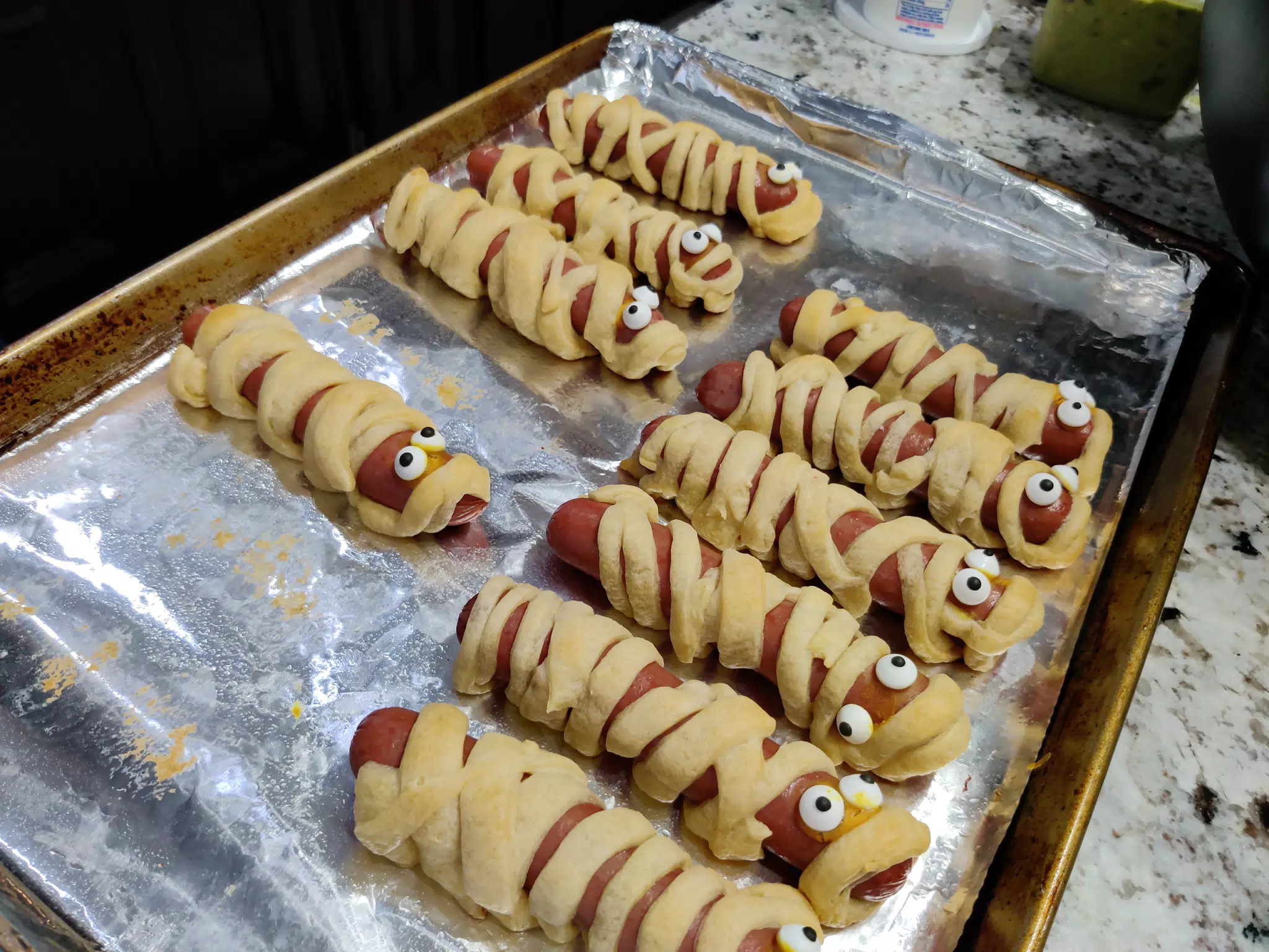 Scary Halloween Pigs in Blankets