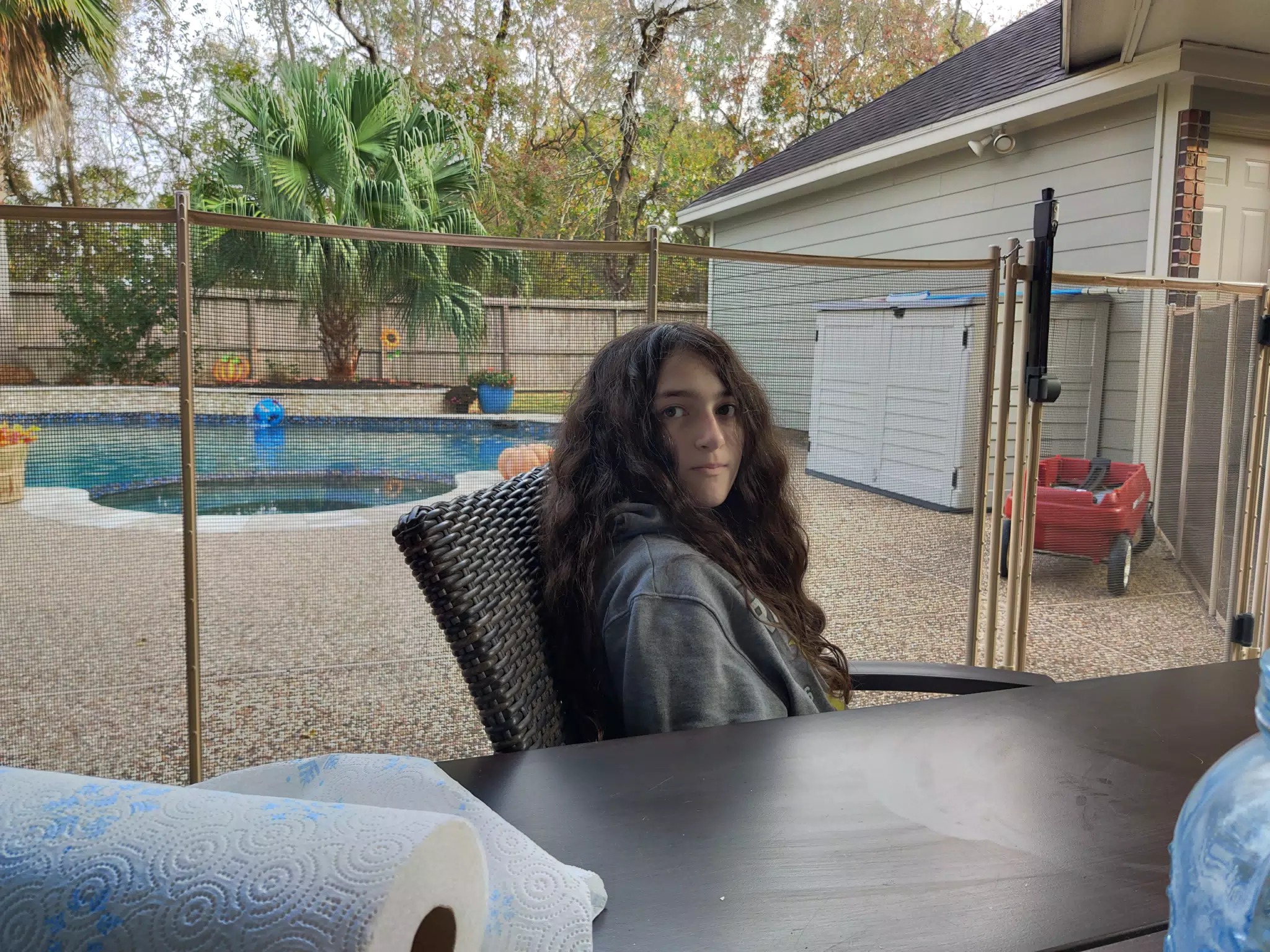 Liesl Hanging Out by the Pool