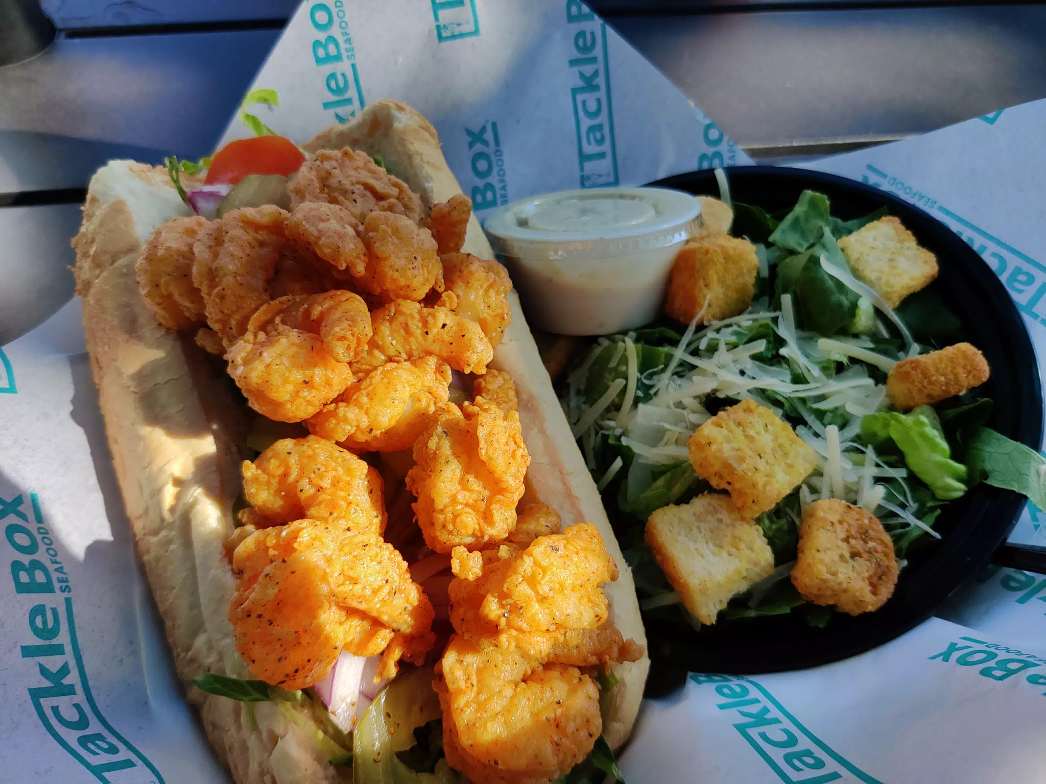 Shrimp Po Boy at The Tackle Box