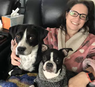 Warm Doggie Snuggles During the Texas Power Outage
