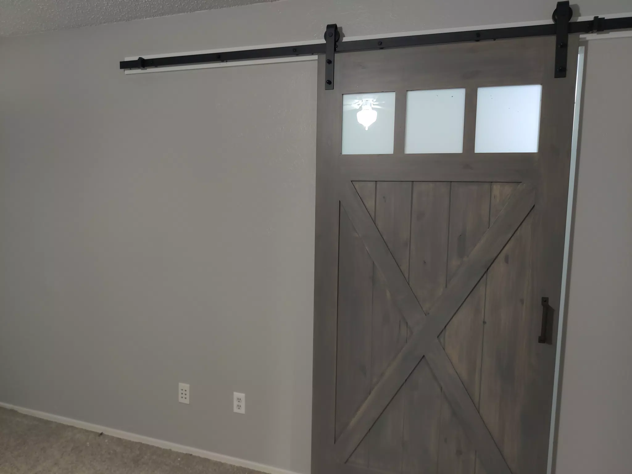 New Barn Door in Master Bedroom