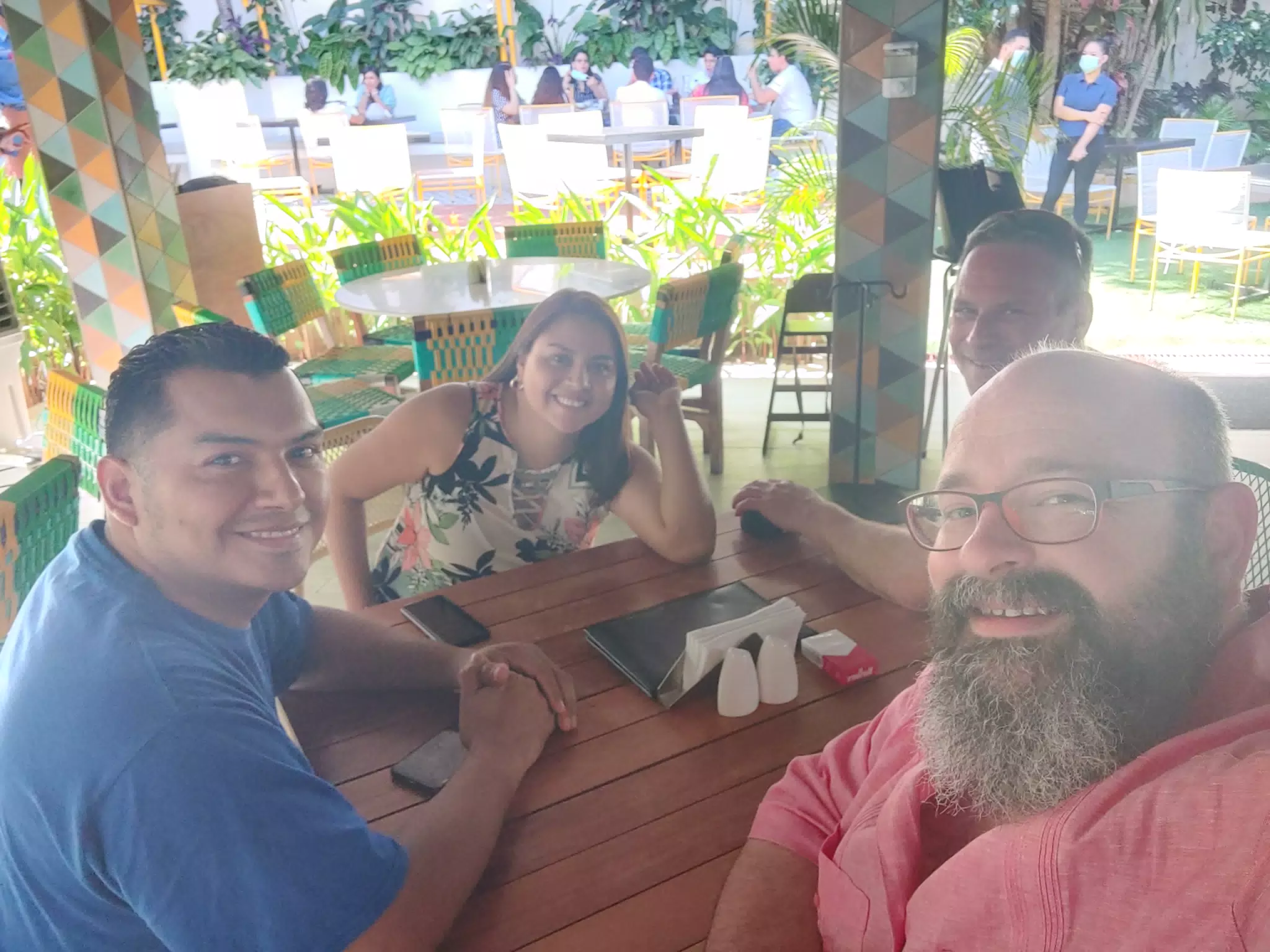 The Gang at the Barrio Cafe in Managua