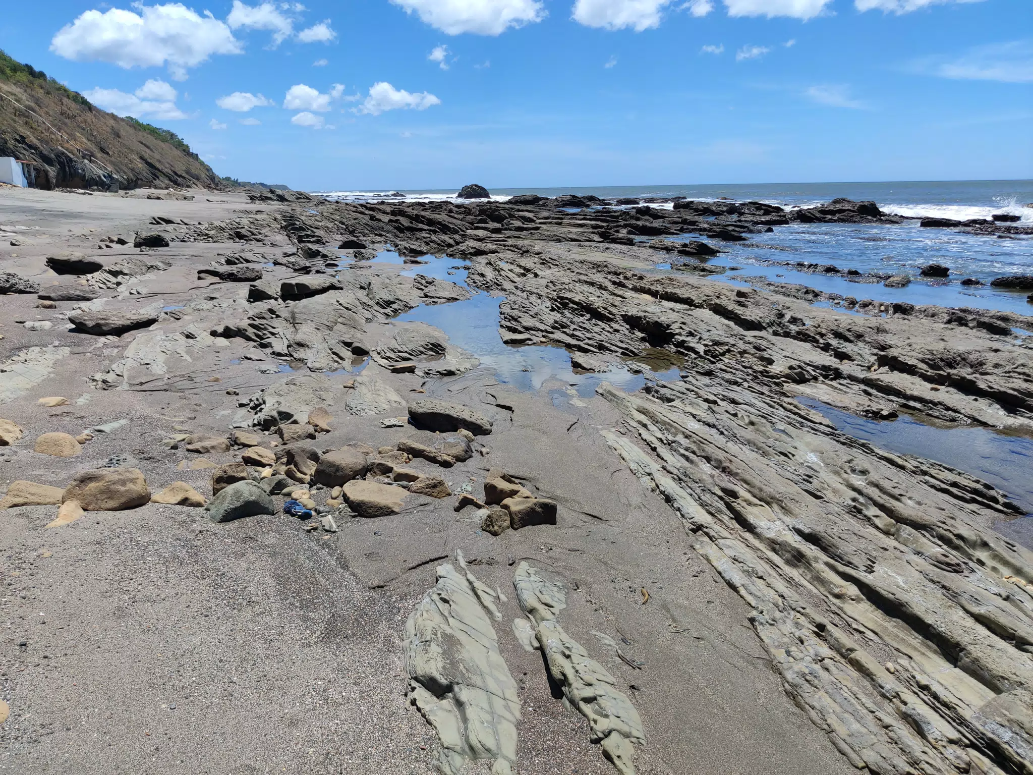 Rock Strate on La Boquita Beach, Nicaragua