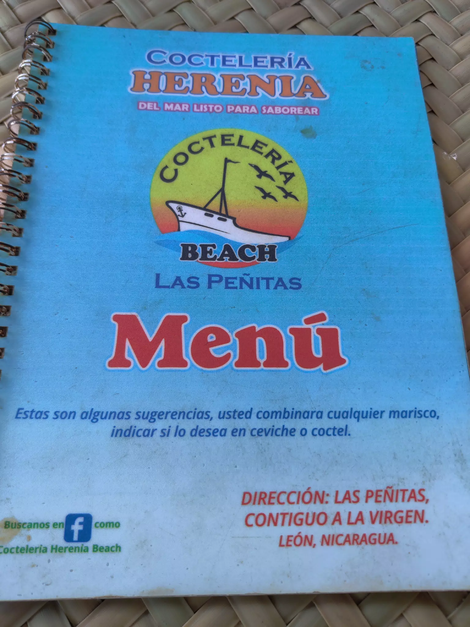 Menu at Cocteleria Herenia